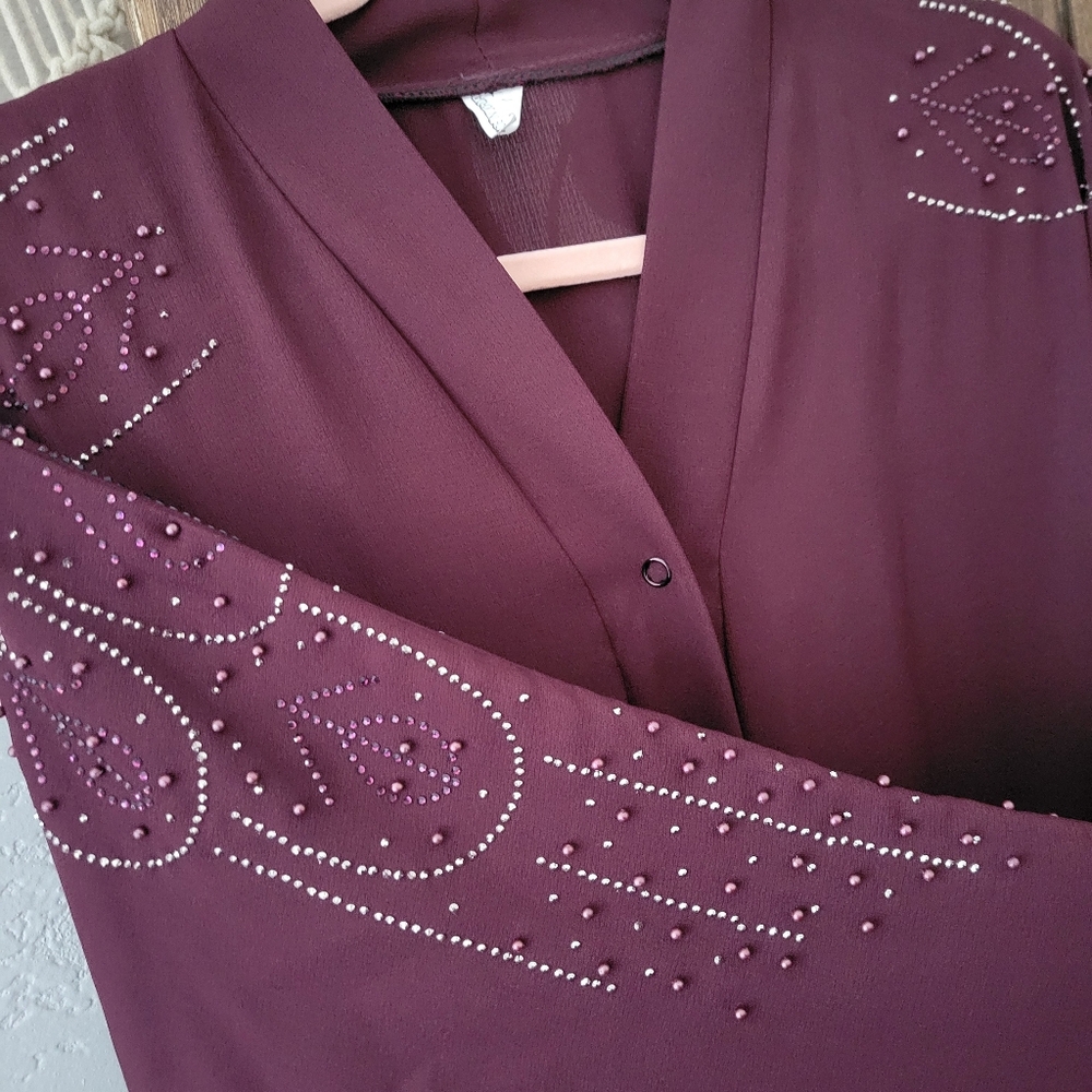 PURPLE ABAYA - Picture 2 of 4